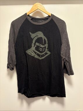 UCF Men's Black & Dark Gray Raglan Graphic 3/4 Sleeve Tee